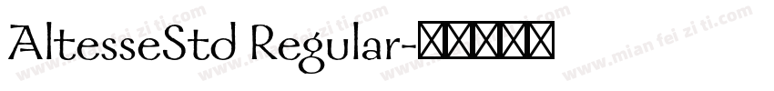 AltesseStd Regular字体转换